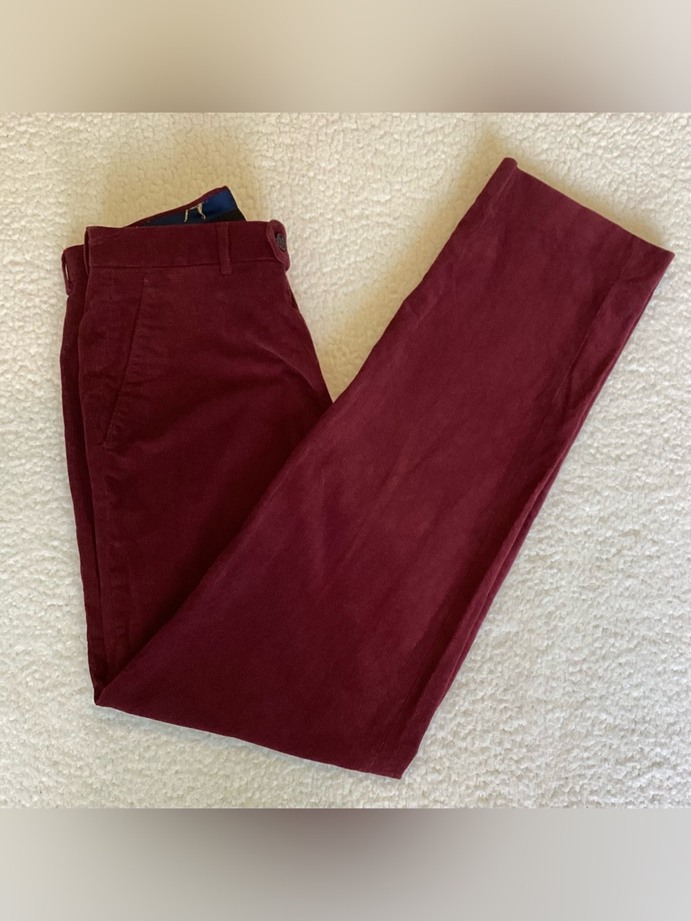 Lauren Ralph Lauren Burgundy Corduroy 32x32  Pants Equestrian Old Money Preppy